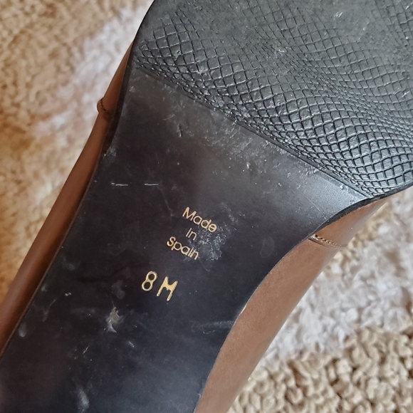 Mezlan Genuine Leather Pumps Womens 8M👠 Brown, Comfort Vamp Made Spain Heels👠 - Picture 4 of 14